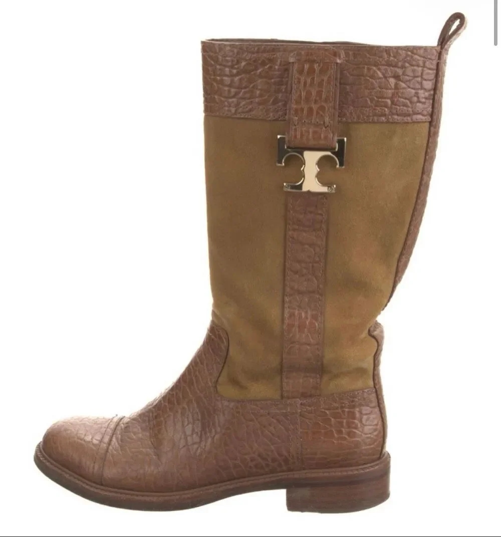 Tory Burch Corey Mid Calf Ankle Boots 6